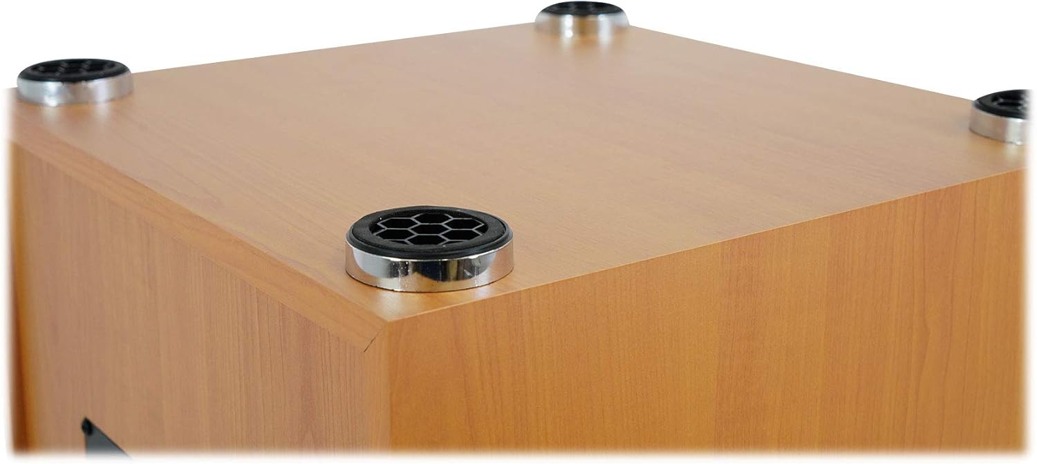 Rockville Rock Shaker 12 Wood 800W Peak/400W RMS Powered Home Theater Subwoofer 4 Ohm, Deep Bass, MDF Enclosure, RCA/High-Level Inputs, for Movies and Music