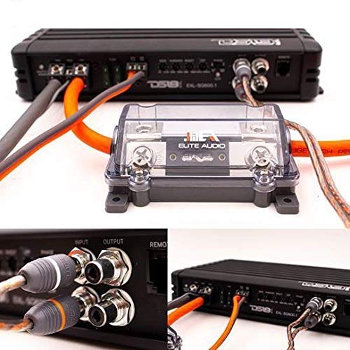 Elite Audio, EA-PRMK4 + EA-PRM3, Amplifier Wiring Kit and 2-Channel RCA Combo, 2000 Watts Max Power, 4GA Cables, Dual RCA Sets, Mini ANL Fuse and Holder