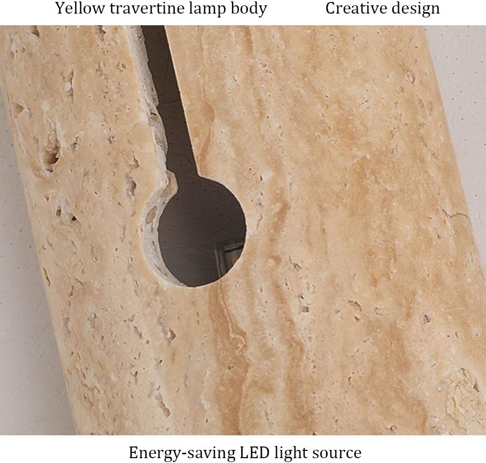 Creative Wall Mount Light Fixture E27 Corner Light Beige Travertine Hollow Lampshade Bathroom Indoor Sconce Lighting Farmhouse Wall Lighting for Hallway Living Room House Entryway