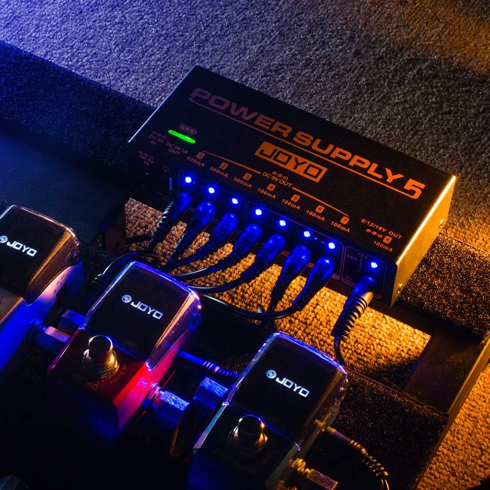 JOYO JF-16 British Sound Amp Simulator Pedal Bundle with JP-05 Pedal Power Supply Built-in Rechargeable Battery