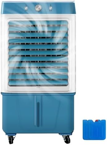 Portable Air Conditioners, Swamp Cooler, Wide-angle Air Supply, 3 Ice Curtains, Quiet Operation, for Bedroom and Office, with 45L/10bal Water Tank