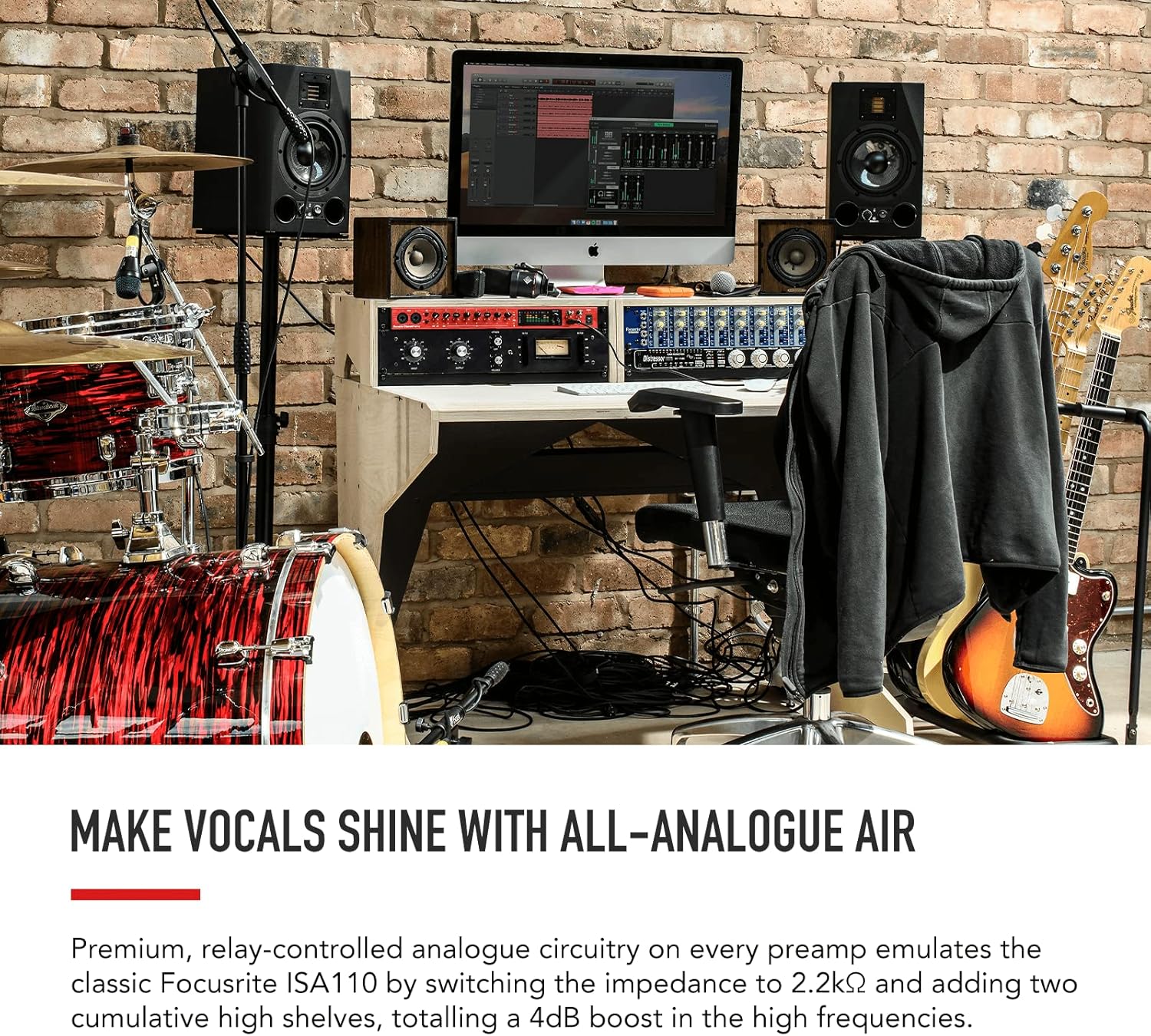 Focusrite Clarett+ 8Pre Studio-Grade 18-in/20-out Audio Interface for Established Producers —Eight High-Performance, Low-Noise, Low-Distortion Mic Preamps Capture Audio with Precise Clarity