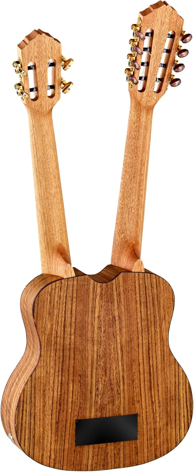 Custom Built Series Double Neck 4 & 8 String Tenor Acoustic-Electric Ukulele w/Bag