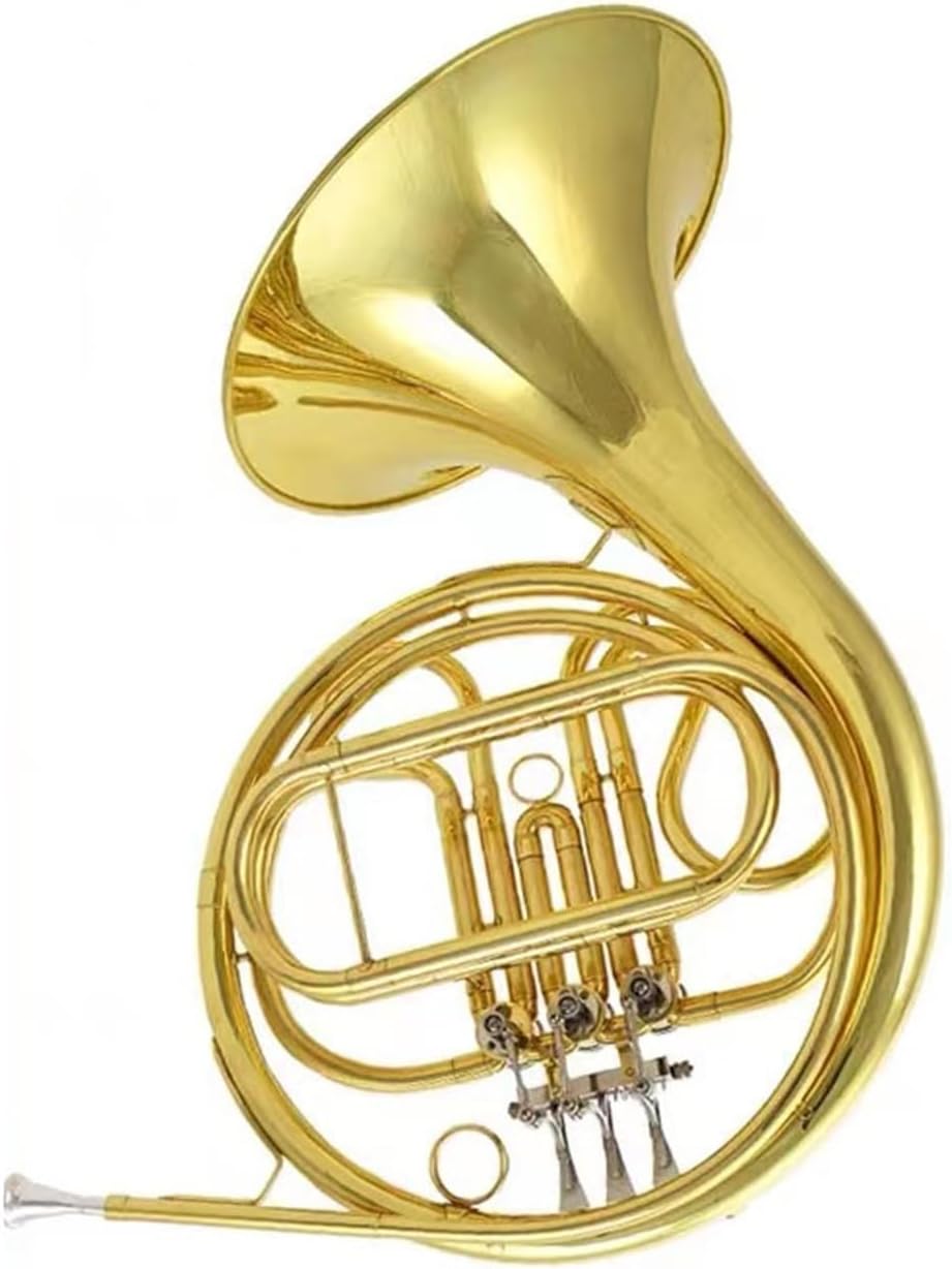 4 Key French Horn French Horn B Flat Four Key Single Row Double Pitch Shifting Brass Instrument(2)