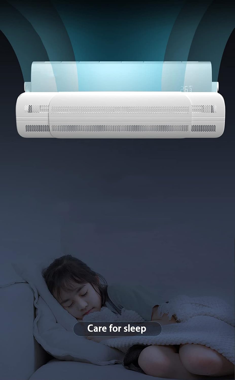 Air Conditioner Windshield, Anti-Straight Blowing Air Outlet Wind Deflector Cover Degree Angle Adjustable Wall-Mounted Universal Deflector