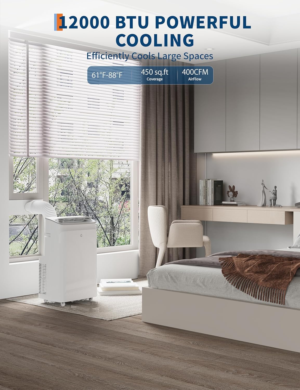 Portable Air Conditioner JHSJHS1 A018H 12000 BTU White Color