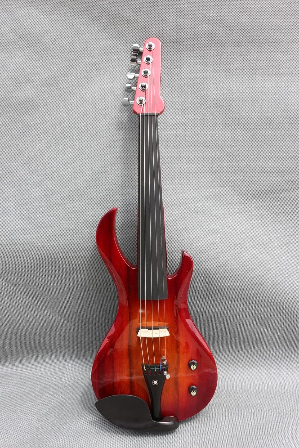 Solid Wood 5 Strings Electric Viola 16 Inch Guitar Shape Ebony Fittings Case Bow (16 Inch)