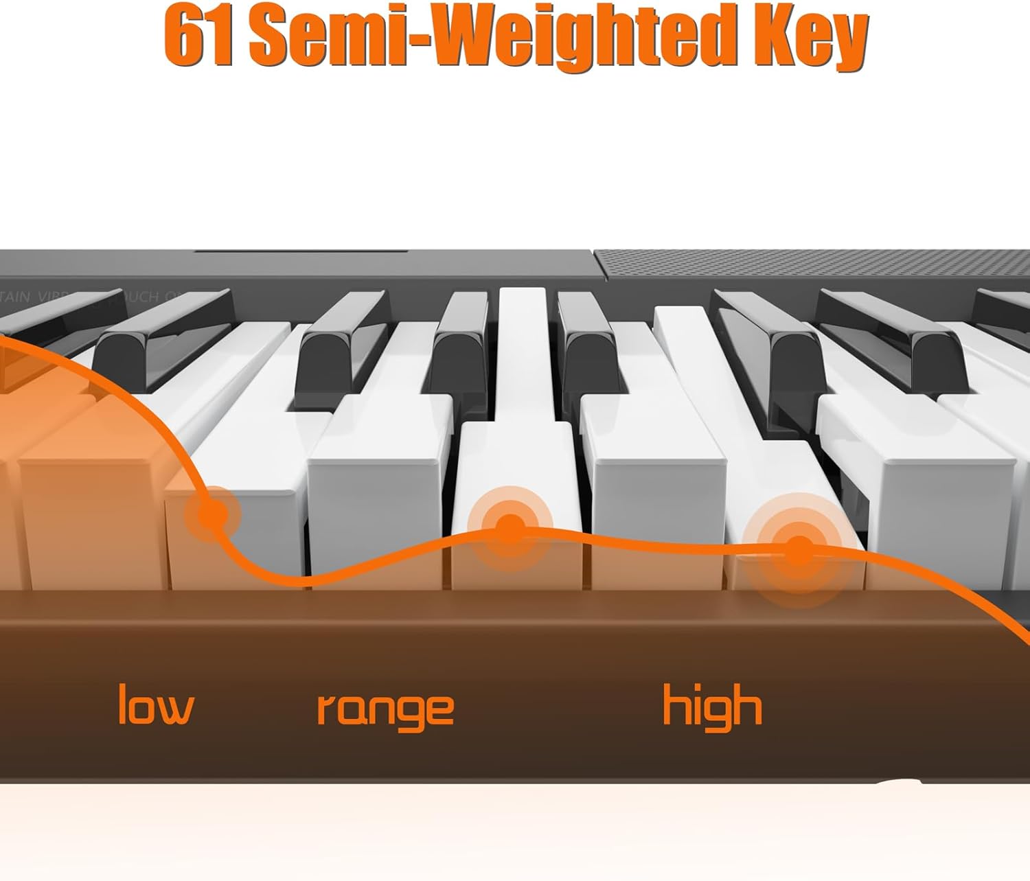 61 Key Keyboard Piano Kids Beginners Professional Portable Electric Semi-Weighted Piano Keyboard Keyboard Piano with Power Supply Pedal Built In Speakers