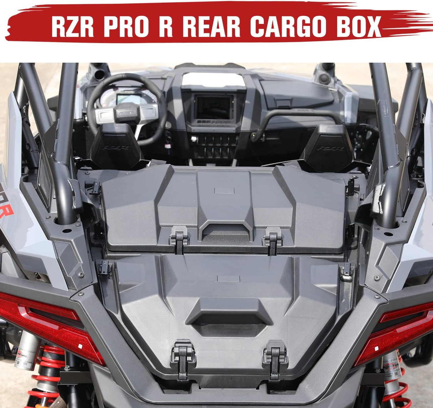 HAKA TOUGH 36 QT Rear Cargo Box for 2022-2025 Polaris RZR PRO R/Pro R 4 Accessories, Water Resistant Storage Bed Box, Replace OEM # 2884236