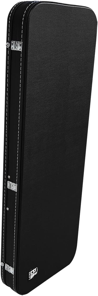 39inch Electric Guitar Case, Hard-Shell Wooden Case for Fender Strat/Tele Style Guitars，PVC Padding & Soft Interior， Black