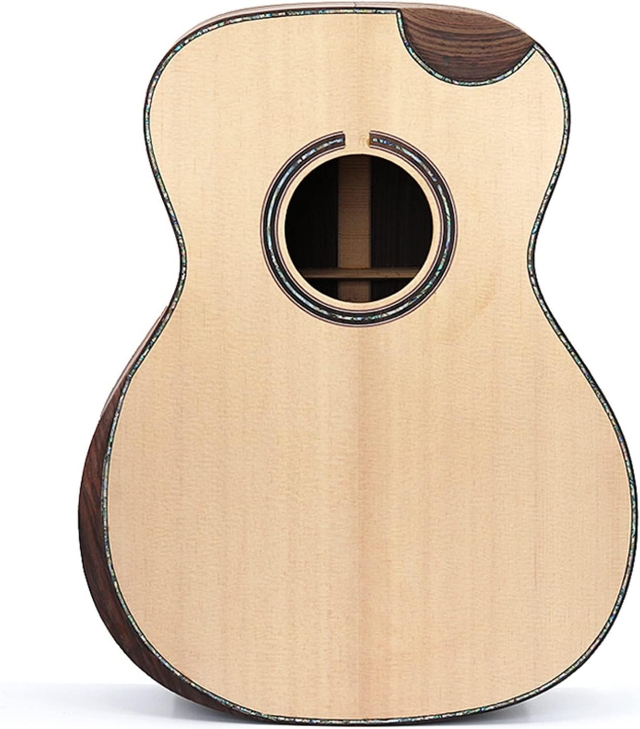 Folk Guitar with Hand Guard Combination Material Rosewood Full Single Barrel Spruce Panel Handmade Guitar DIY Guitar Kit (Color : 1)