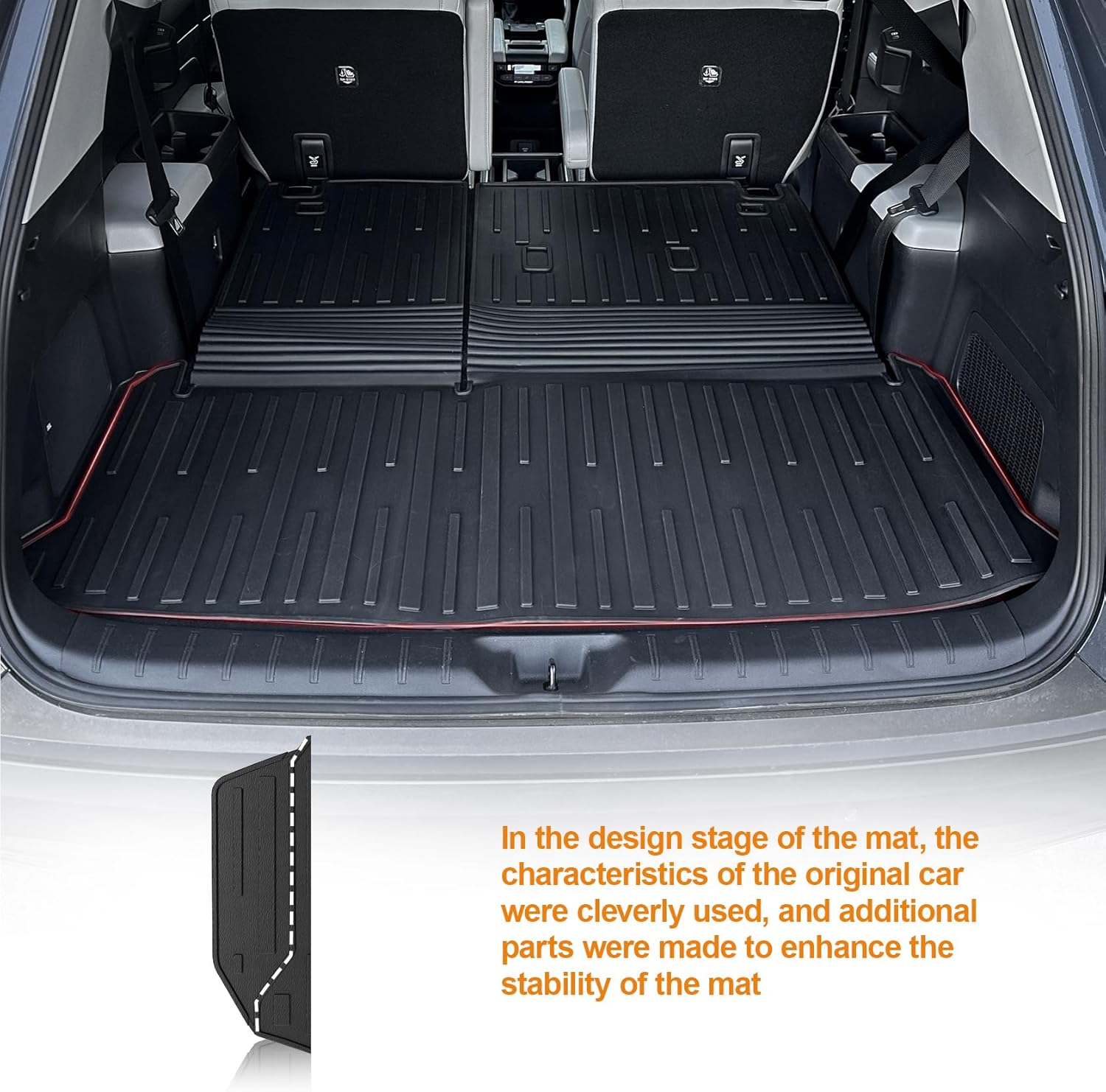 Floor Mats for Grand Highlander 2024 2025 2026 Accessories, Cargo Liner with Floor Mats 7 Seater for Toyota Grand Highlander Accessories