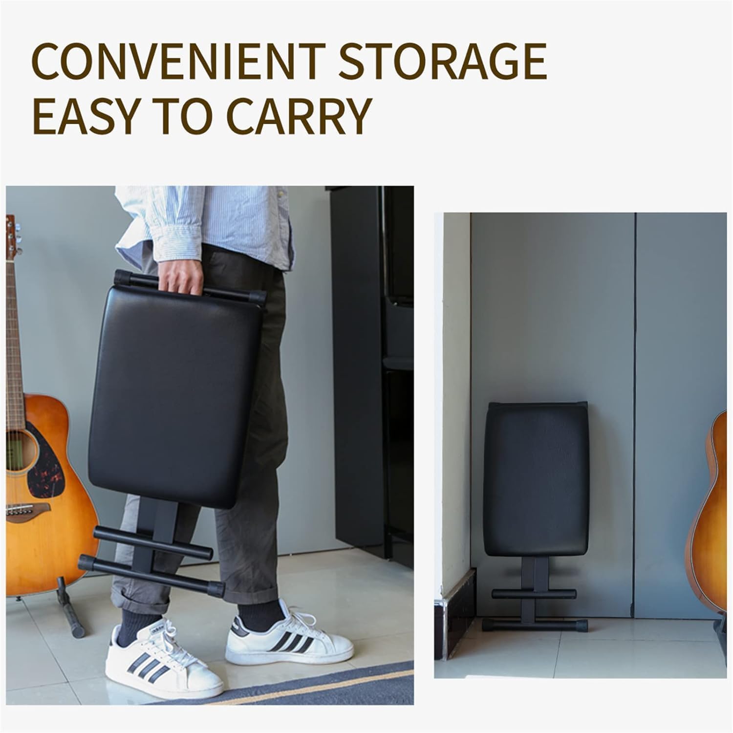 AODSK 88 Key keyboard piano, Portable Digital Piano with Wooden stand Set+AODSK Keyboard Bench X-Style Cushion Padded