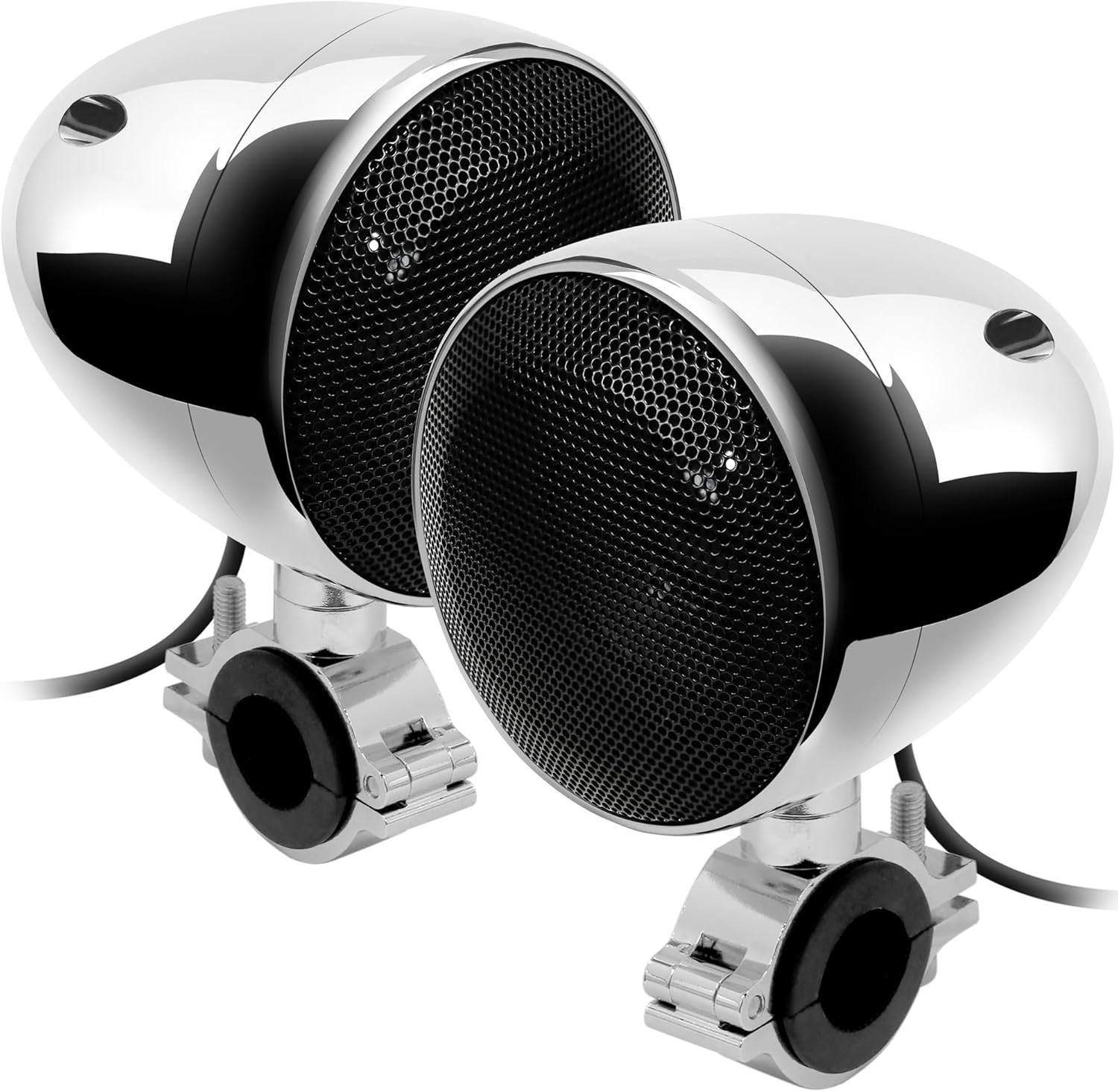 GoHawk Motorcycle Speakers and Amplifier Audio Sound System, 1000W Bluetooth Weatherproof 4 Inch Radio Audio System AUX USB SD FM Radio, Volume Control, ATV UTV Compatible