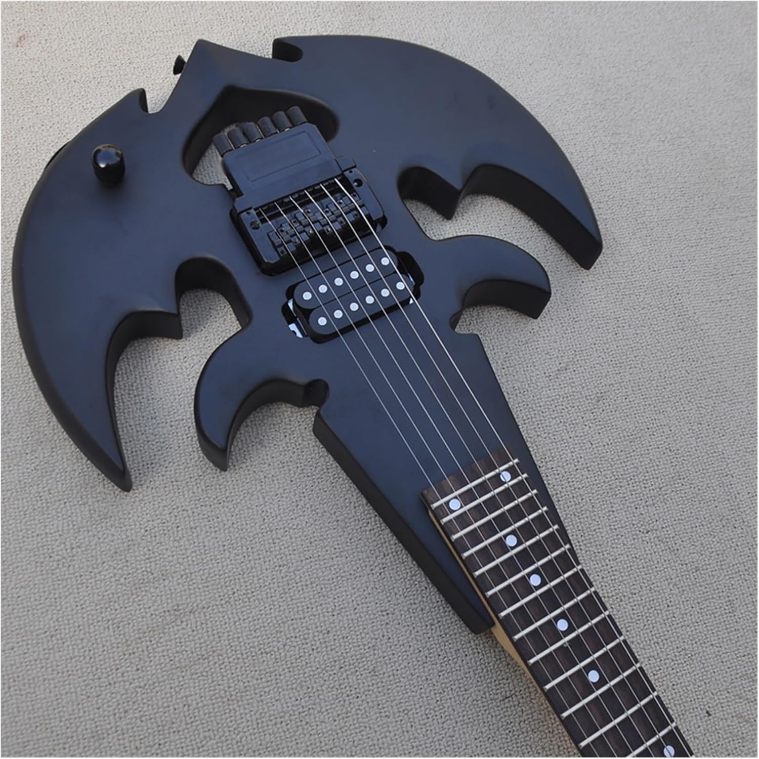 Black Matte 6 Strings Unusual Headless Electric Guitar with Rosewood Fretboard 24 Frets Professional Headless Guitar