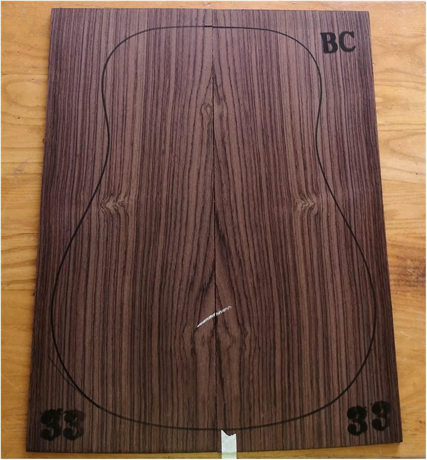 FLFL Rosewood Back and Side Board Wool Board Guitar Making Material Accessories Unfinished Guitar Kit (Color : 7)