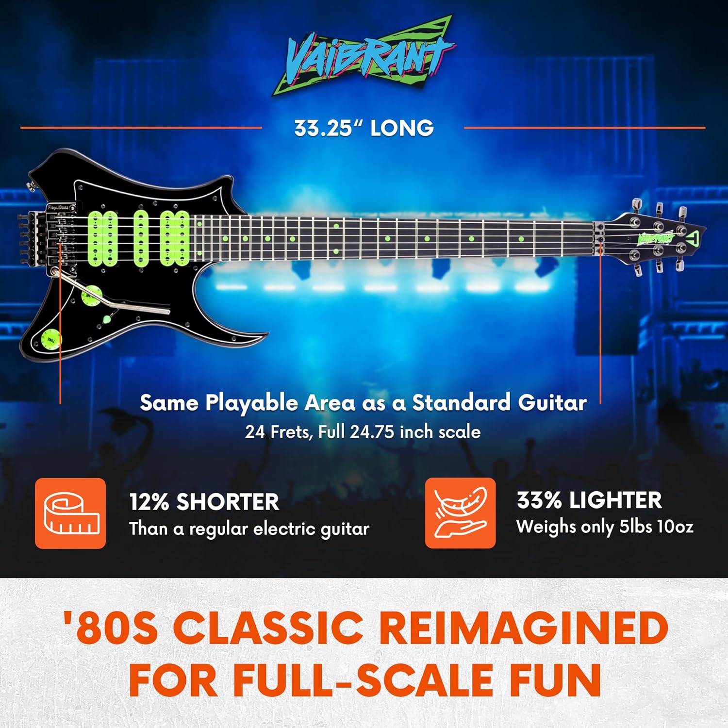 Traveler Guitar Electric Guitar 6 String Vaibrant Deluxe, Right, Cosmic Black, (V88X CBKGEB)