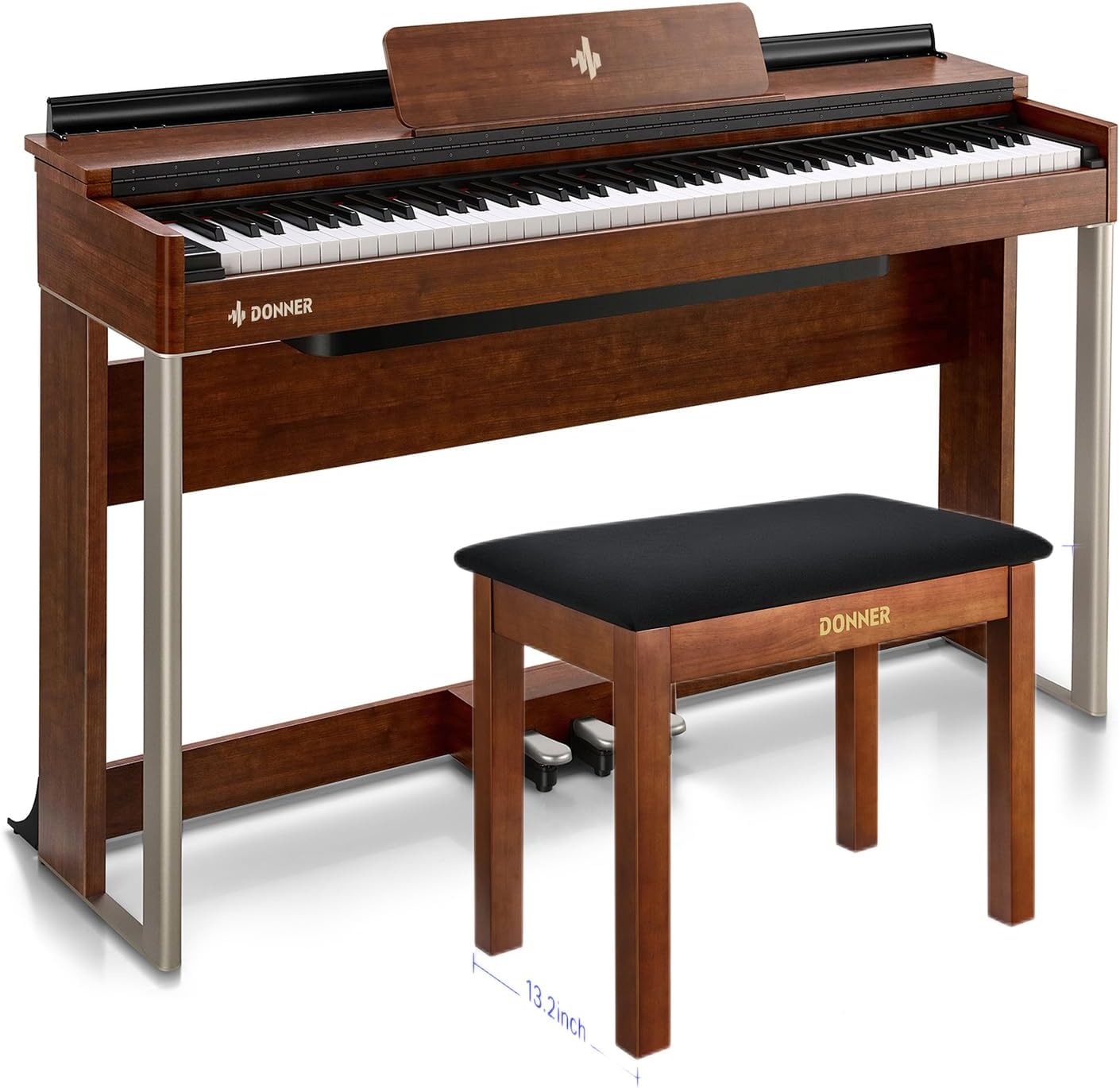 Donner DDP-200 Digital Piano 88 Key Weighted with Bench