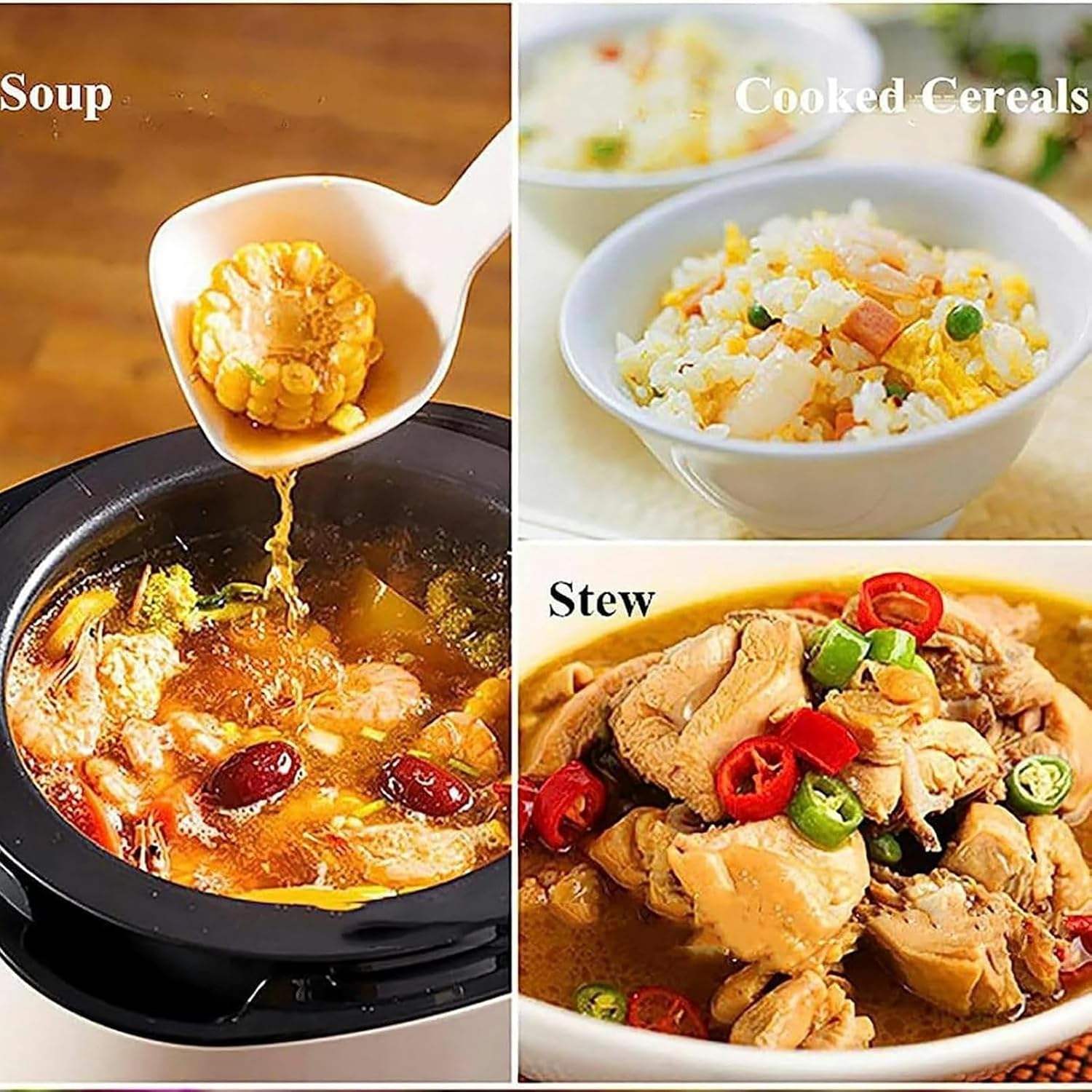 Commercial Food Processor, 6L Intelligent Automatic Cooking Machine with 360° Rotating and 3D All-Round Heating, Drum Type Food Processor, for Home Restaurant