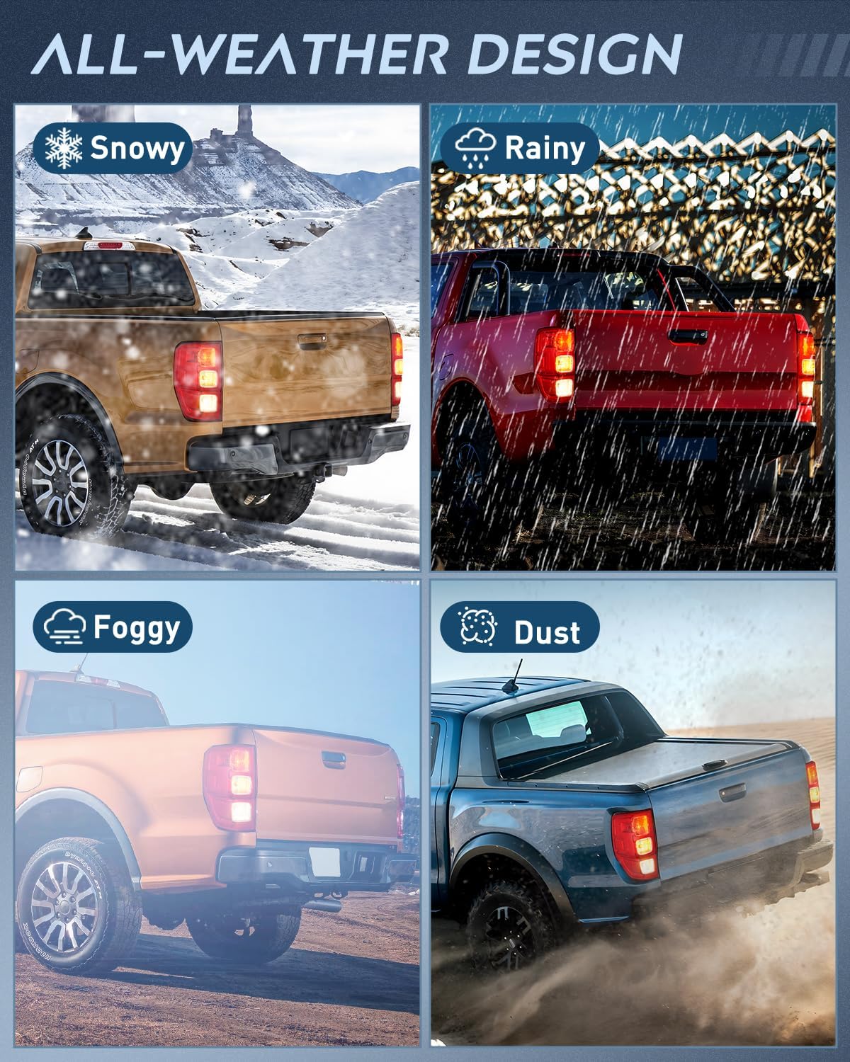 Nilight Tail Light Assembly Compatible with 2019 2020 2021 2022 2023 Ford Ranger XL w/o Blind Spot Halogen Type Rear Taillight Lamp Replacement OE Style Driver and Passenger Side