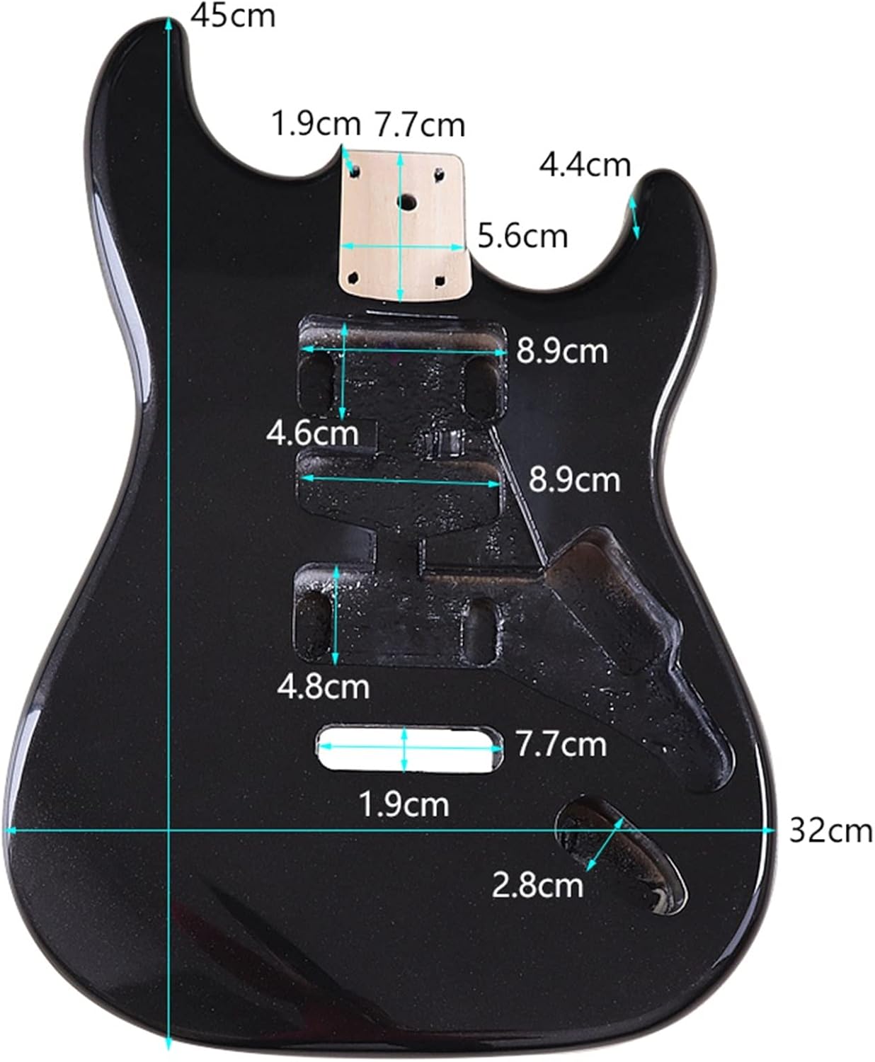 Poplar Wood Guitar Body Electric Guitar Body Guitar Barrel 5.7cm DIY Guitar Kit