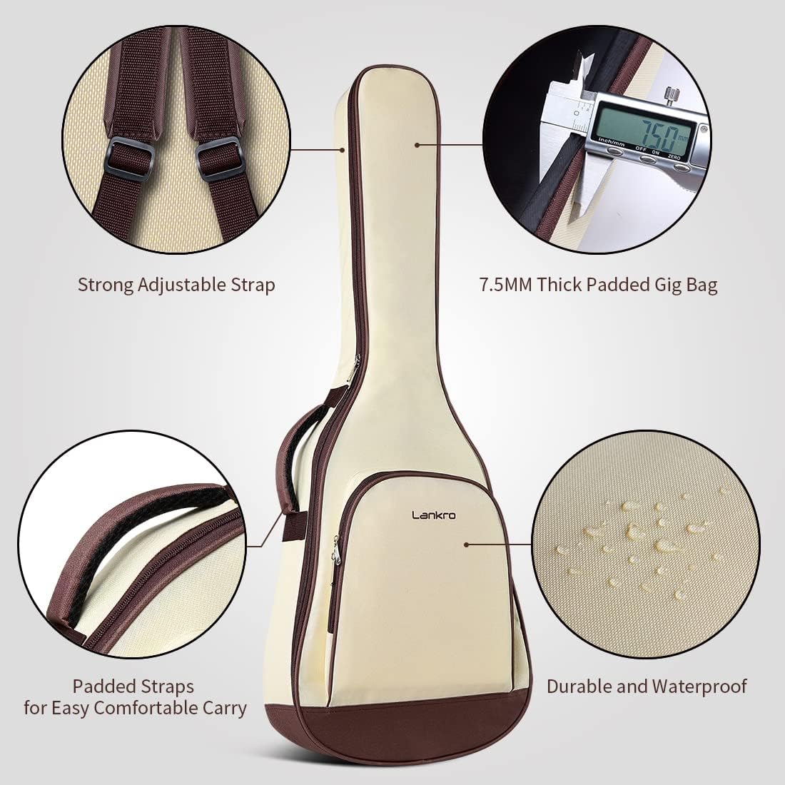 38 in Guitar Acoustic Guitar Beginner kit Adult Cutaway Acoustic Guitar Guitarras Starter Set Bundle with Padded Gig Bag, Strap, Capo, Strings, Picks