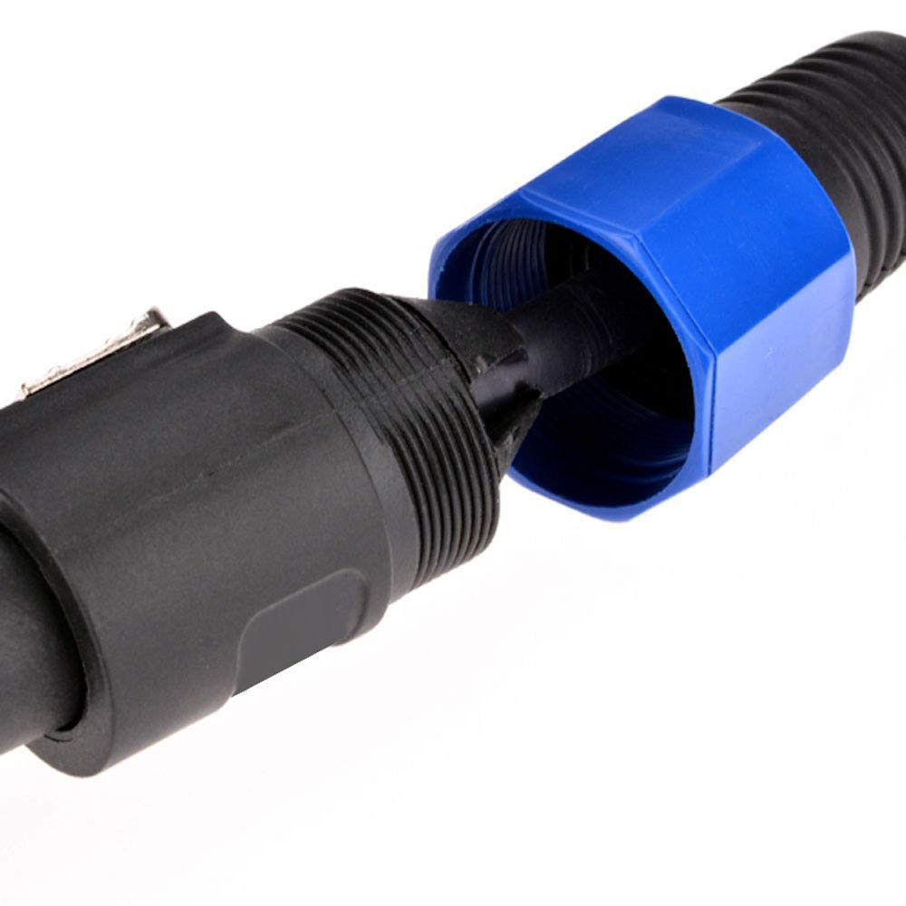 2Pack 100 ft Male Speakon to Speakon Cables, Professional 12 Guage AWG Audio Cord DJ Speaker Cable Wire with Twist Lock - 2 Conductor.