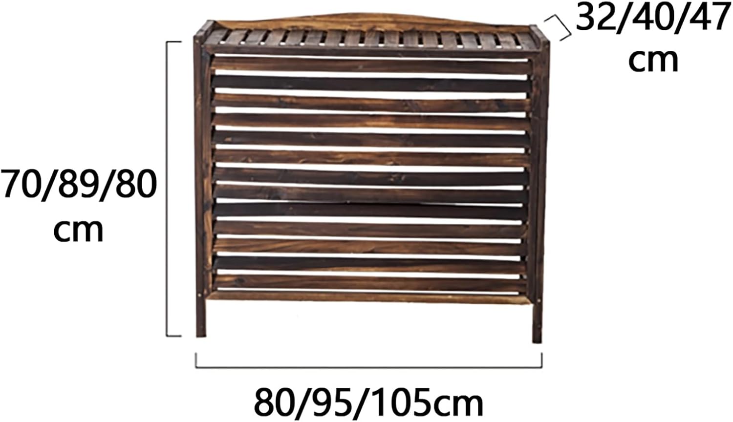 Outdoor Air Conditioner Cover Fence Screen Privacy Screen, Pool Equipment Trash Can Enclosure, Decorative Flower Stand Condenser Protective Cover, Ac Fence For Outside Unit ( Size : 105x47x80cm 41.3