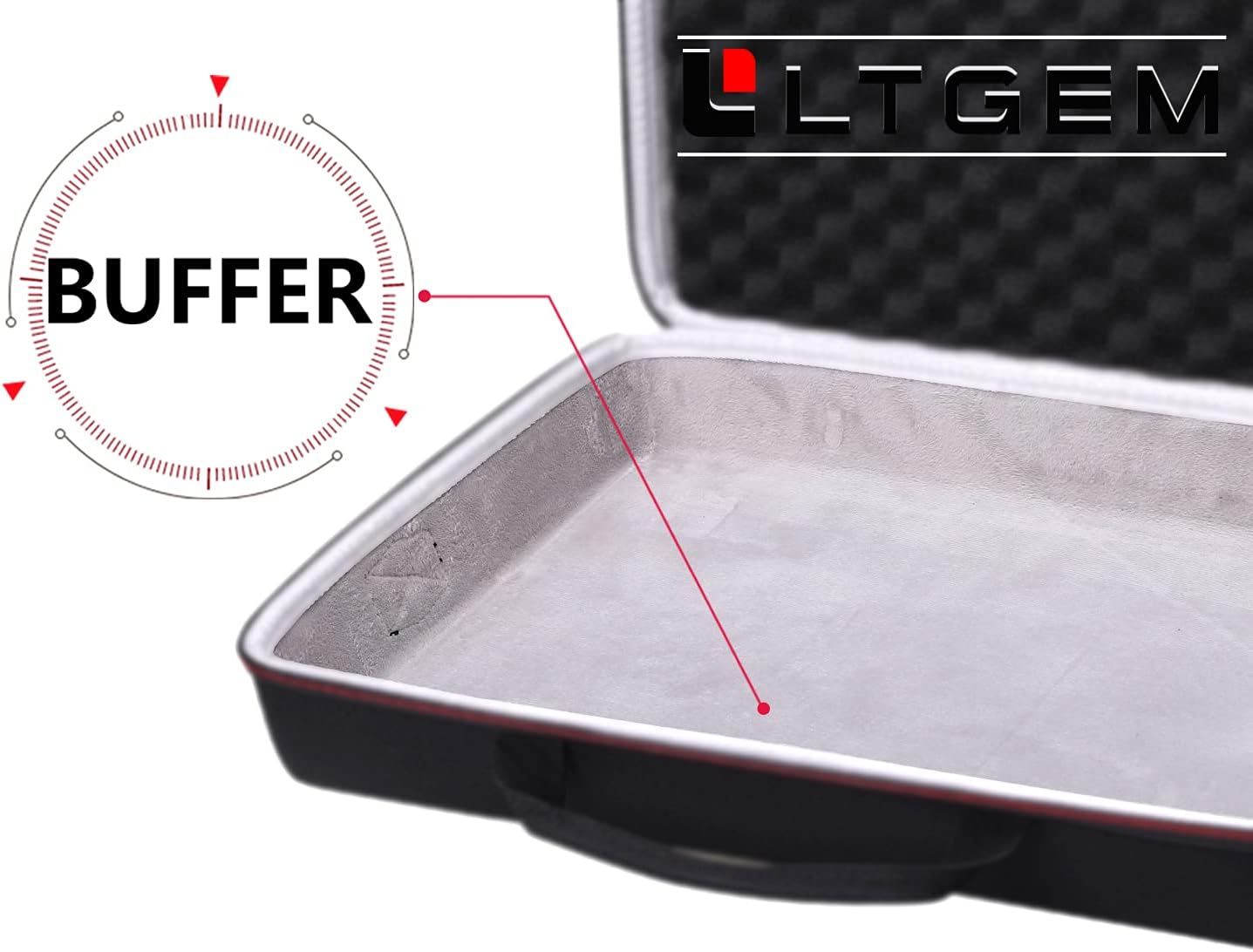 LTGEM Case Compatible with AKAI Professional MPC Live II/Live Drum Machine with Pouch for Accessories and Shoulder Strap