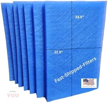 Fast-Shipped-Filters 7 Pack 24x36 Replacement Filter Pads Compatible with MicroPower Guard Air Cleaner 24x36 Refill Blue