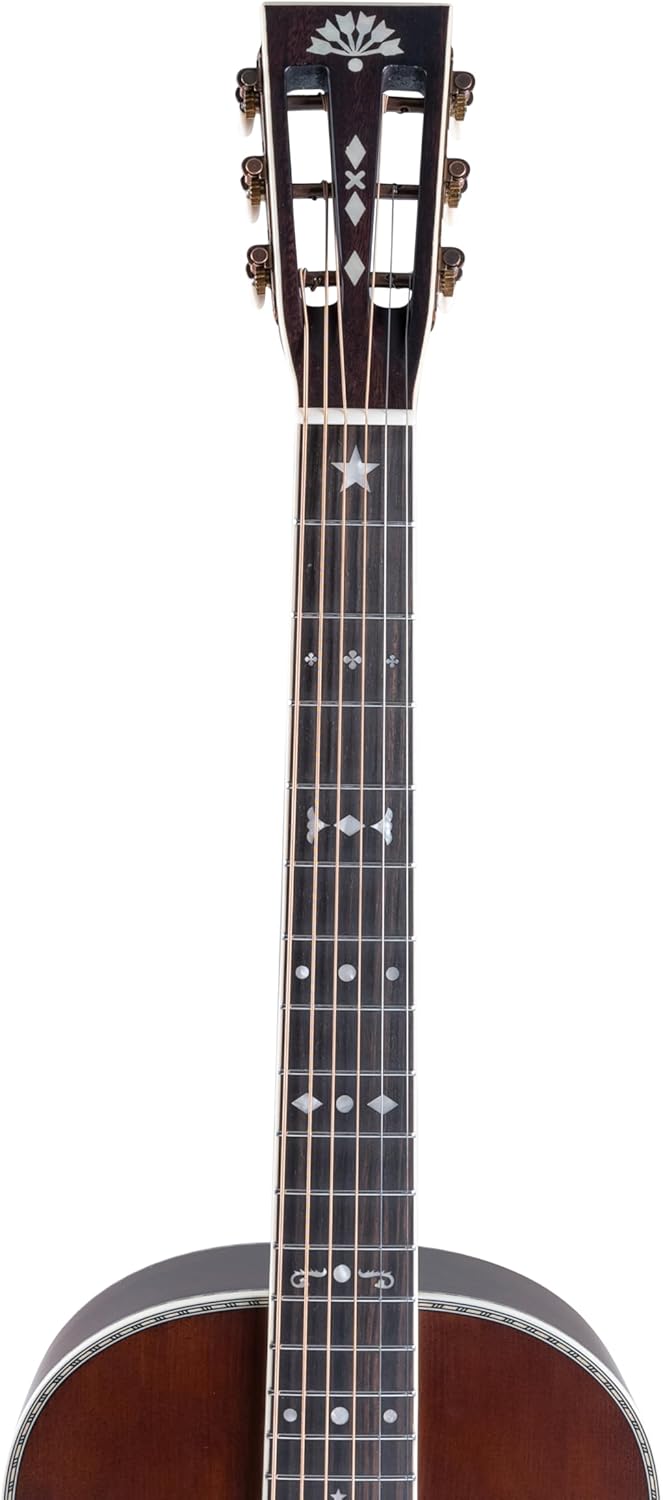 Washburn R310K Victorian Parlor Acoustic Guitar w/Gigbag, Antique Brown