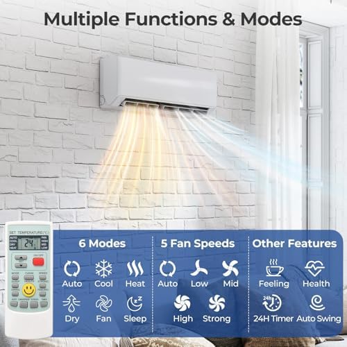 SIMOE Mini Split Air Conditioner ODU Dual 2 Zone 18K BTU (7K 9K BTU) 22 SEER2 208-230V Compatible with Alexa, Wifi Multi Zone Ductless Pre-Charged Mini Split AC & Heat Pump Energy Efficient