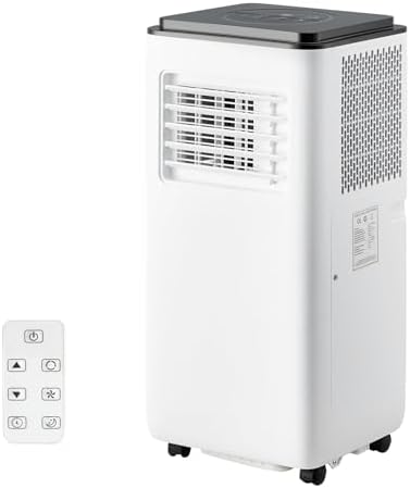 10,000 BTU Portable Air Conditioners, 2025 Upgraded Portable AC Unit Up to 350 Sq.Ft, Quiet Air Conditioner with Remote Control, Cool, Fan, Dehumidifier, 24H Timer, for Bedroom, Office, Apartments