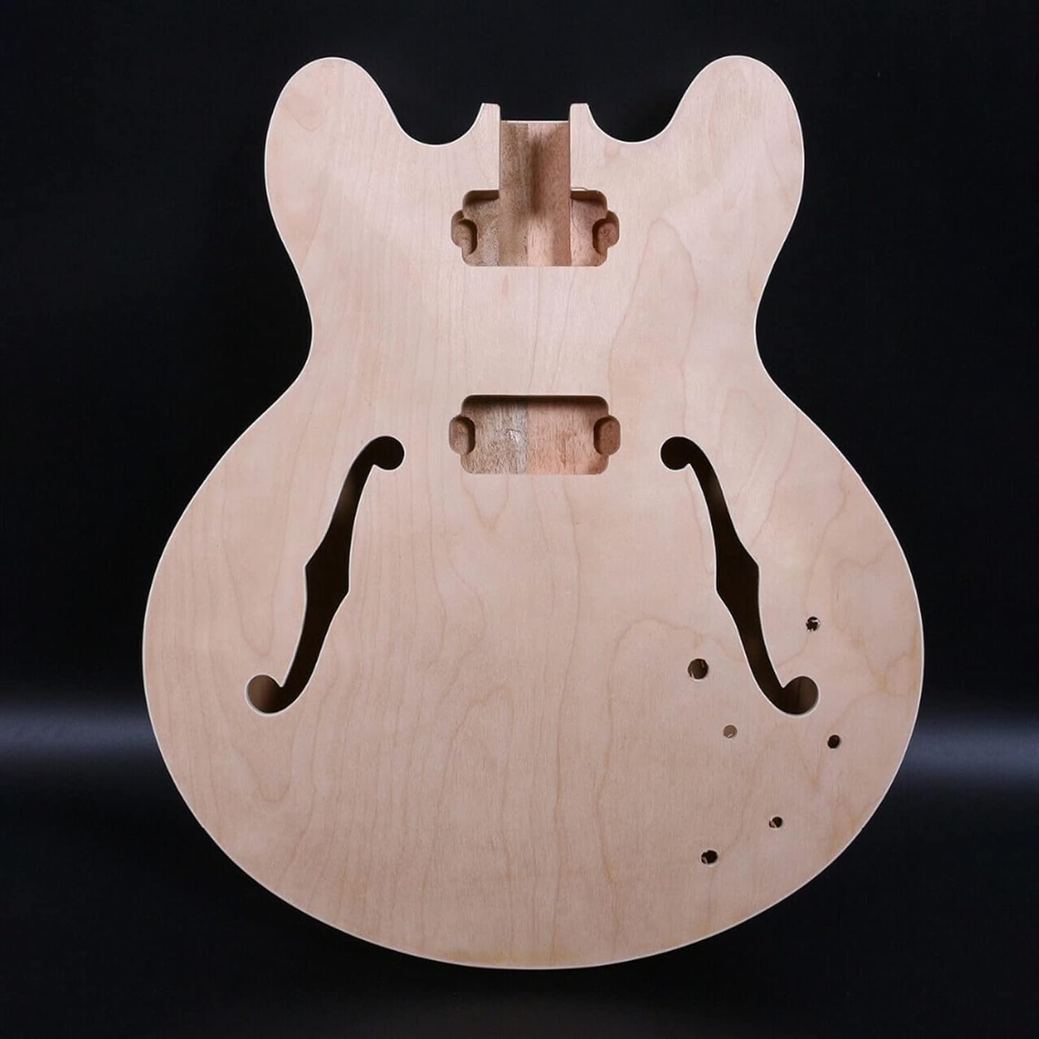 DIY Electric Guitar Kit Unfinished Electric Guitar 1set Guitar Kit Maple Guitar Neck and Guitar Body DIY Hollow Electric Guitar