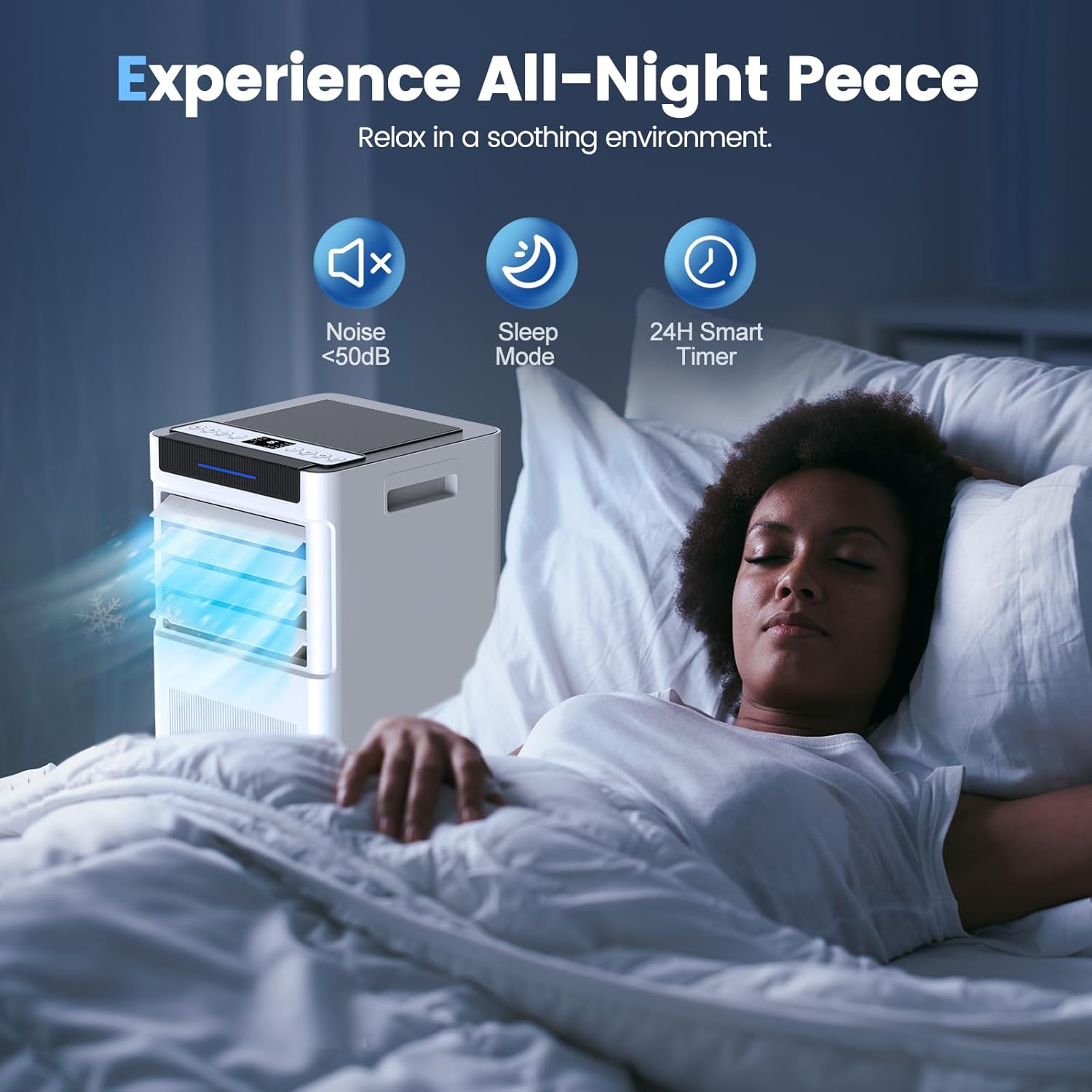 Portable Air Conditioners, 10000 BTU Portable AC up to 450 Sq.Ft, 3 in 1 AC Unit with Cool, Dehumidifier & Fan Modes, Remote Control & 24H Timer, AC Unit for Bedrooms, Living Rooms & Apartments