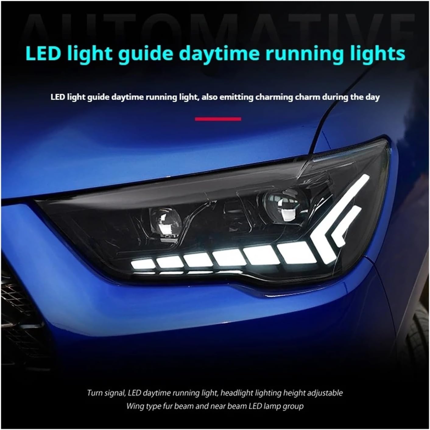 Car Lights Compatible For Great Wall POER Headlights 2019-2022 POER LED Projetor Headlamp Daytime Running Light Automotive Accessories