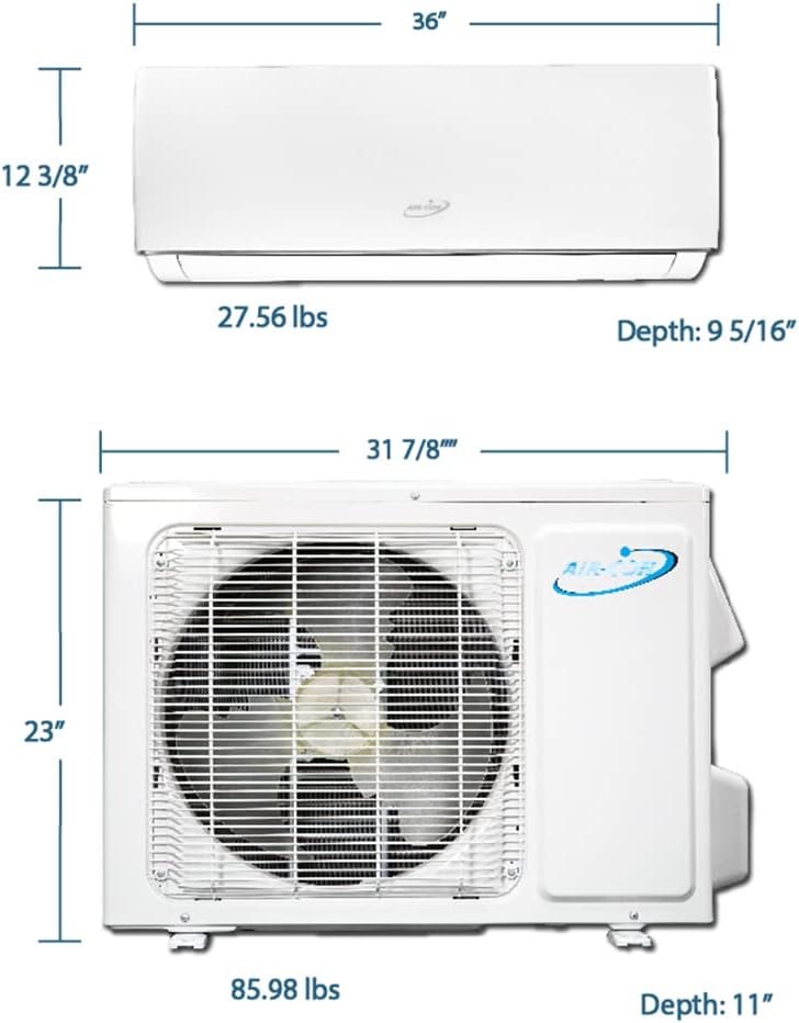 18000 BTU Mini Split Air Conditioner – Ductless AC/Heating System - 1.5 Ton Pre-Charged Inverter Heat Pump – 18 SEER - 15’ Lineset & Wiring - 100% Ready to Install - USA Parts & Support