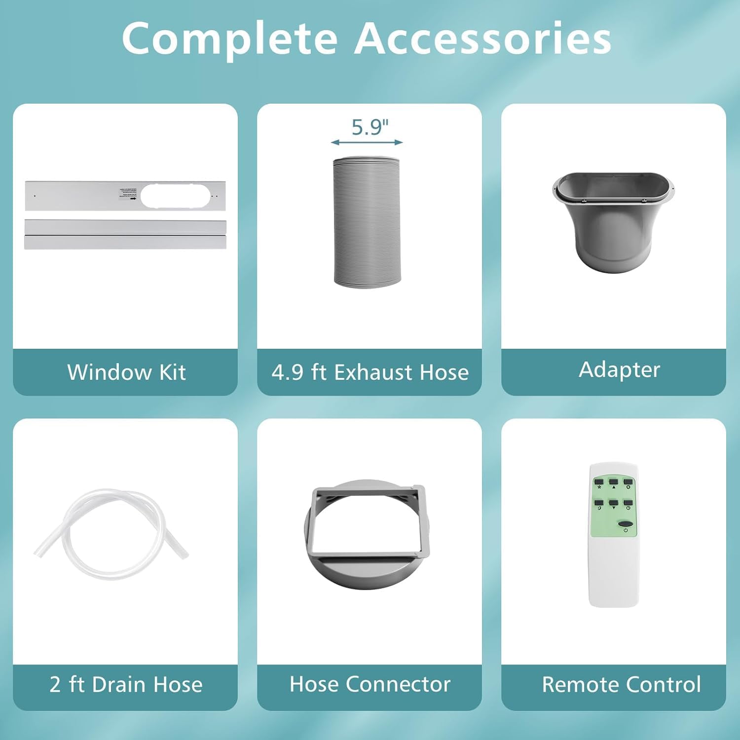 GOFLAME Portable Air Conditioners, 10000BTU Portable AC Unit for Rooms up to 300 Sq.Ft with Cool, Fan, Dry & Sleep Mode, Timer, Remote Control & Window Vent Kit, 3-in-1 Portable AC for Bedroom