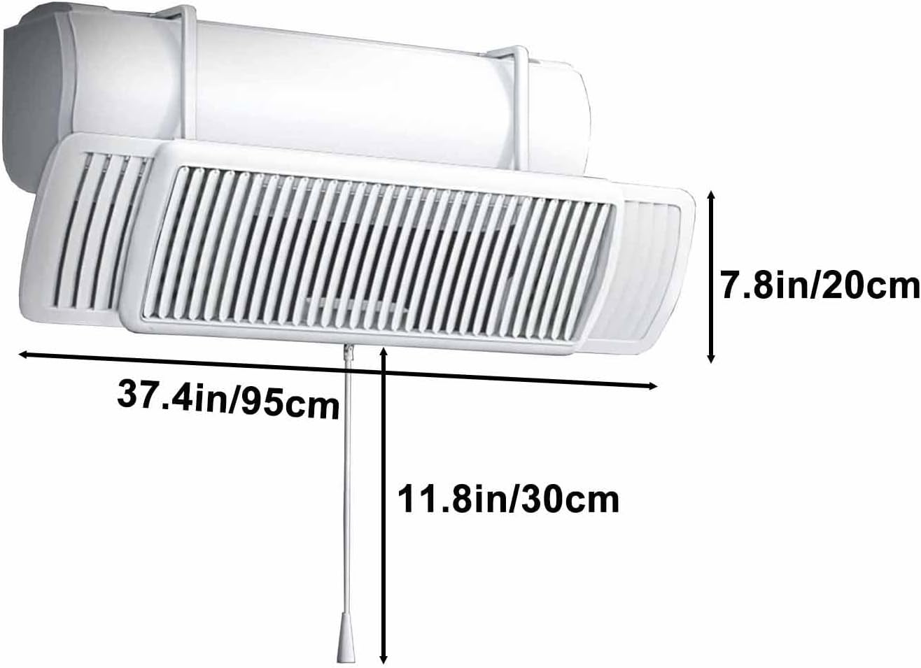 Adjustable Air Conditioner Deflector, Telescopic Anti-Wind Air Diverter, Universal ac Vent Deflector, for Wall AC Units
