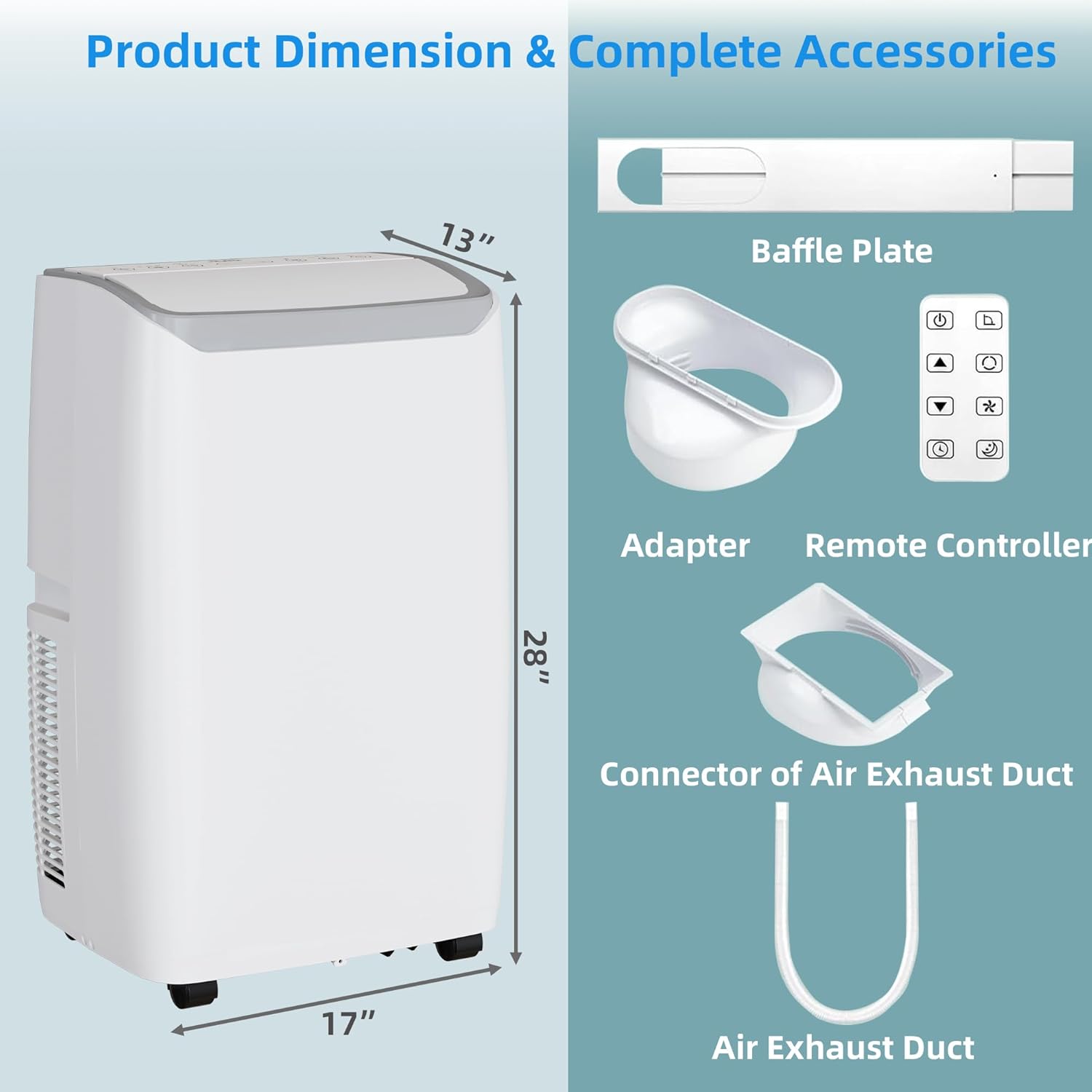 GarveeHome 14,000 BTU Portable Air Conditioner, Portable AC Unit with Remote Control for Rooms up to 700 Sq.Ft, 3 in-1 Air Conditioner with Fan & Dehumidifier Mode, Energy Saving Sleep Mode