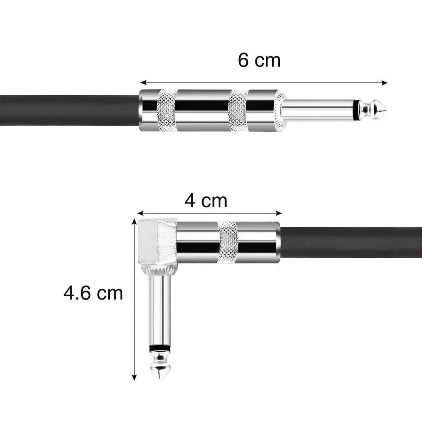 Pro Audio Cable Guitar Cable 6.5mm to 6.5mm 1/4'' Mono Patch Cable for Acoustic Guitar Electric Mandolin to Amp(Yellow Angled,10m)