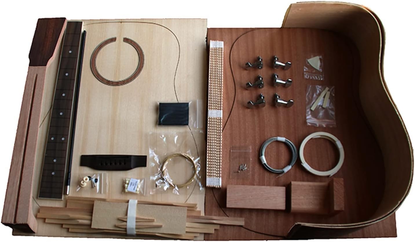 Learn to Make Guitar DIY Folk Face Single Guitar Accessories Package Full Set of Production Materials Unfinished Guitar Body