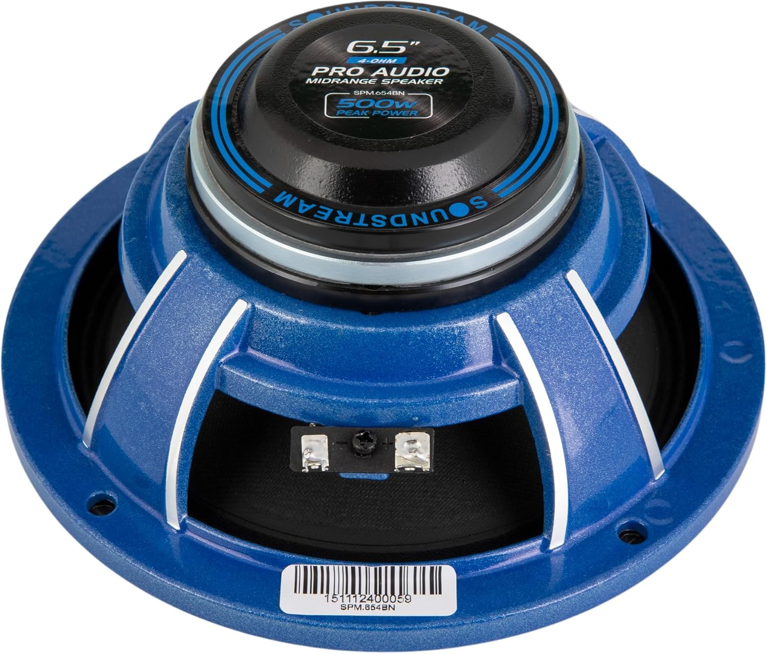 Soundstream SPM.654BN – Pro Audio 6.5 Inch Midrange Car Speaker | High Performance SPL Speakers for Loud Sound | 500W Max 6.5” Car Door Speakers with Bullet Tweeter and Aluminum Basket - Pair