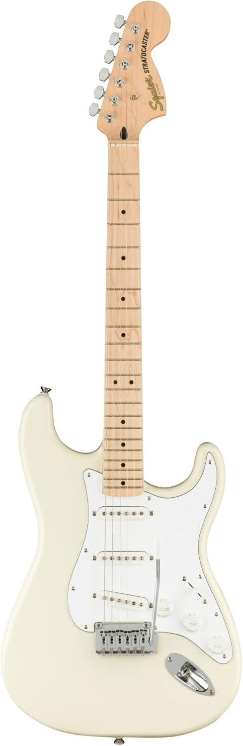 Squier Affinity Series Stratocaster Electric Guitar - Olympic White with Maple Fingerboard