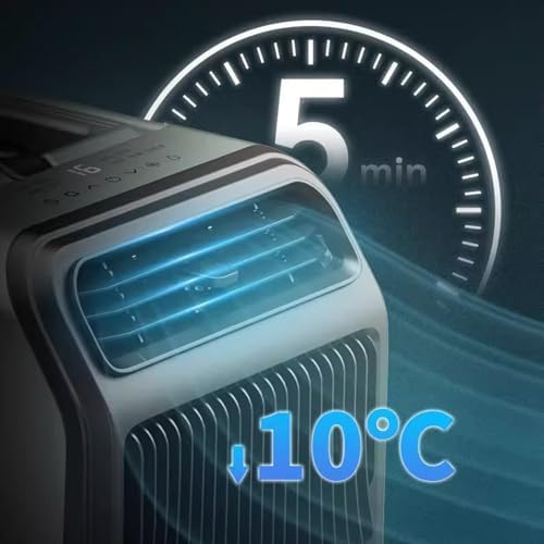 5100 BTU Small Portable Air Conditioner with Touch Control 24h Timer Sleep and Dehumidification Modes Air Cooler for Home Office Bedroom Camping