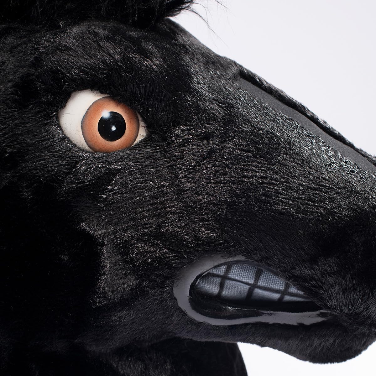 TCDesignerProducts Black Stallion Mascot Costume, School Spirit Sports Fan Gear, Football Cheerleader Accessories, Homecoming