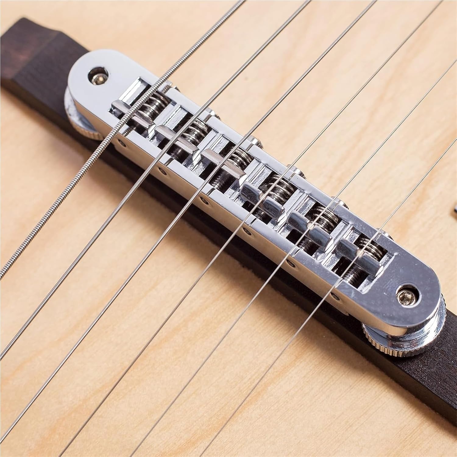 Beginner Electric Guitar Kits Jazz Electric Guitar Hollow Body Chrome Hardware With P90 Pickup Vintage Sunburst(Natural)