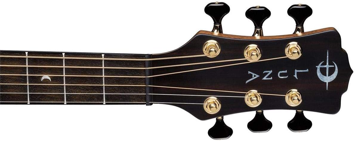 Luna Art Recorder All Solid Wood Dreadnought 6-String Guitar, 21 Frets, 'C' Shape Neck, Rosewood Fretboard, Satin Natural