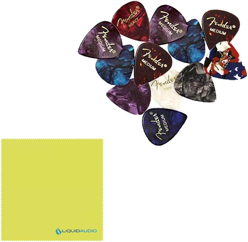 Fender Telecaster Guitar Squier Affinity Series Maple Fingerboard, 3-Color Sunburst Bundle with 12x Fender Guitar Picks & Liquid Audio Instrument Polishing Cloth