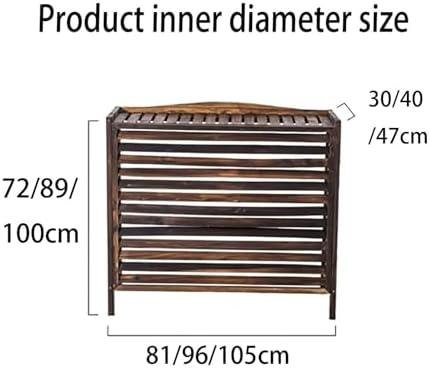 Air Conditioner Cover Fence Screen Privacy Screen Decorative to Hide Air Conditioner, Outdoor Pool Equipment Trash Can Enclosure, Ac Fence for Outside Unit Decorative Flower Stand(81x30x72cm)